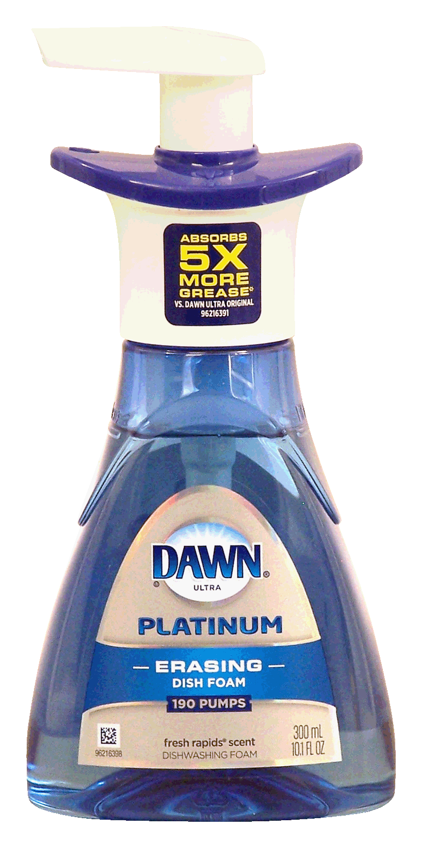 Dawn Platinum erasing dish foam, 190 pumps, fresh rapids scent Full-Size Picture